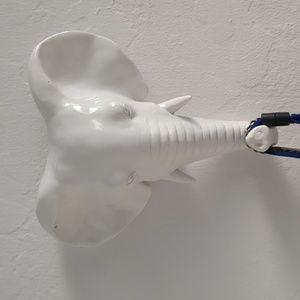 cute white elephant purse hanger